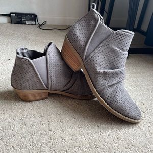 Grey ankle booties